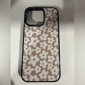 Casetify Tan and White Floral Phone Case